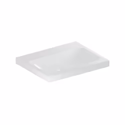 Geberit iCon Light 1x lavabo largeur 60 cm x profondeur 16 cm Céramique sanitaire blanc rectangulaire sans trou pour robinet  ...