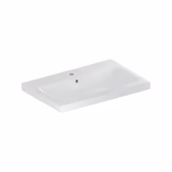 Geberit iCon Light 1x lavabo largeur 75 cm x profondeur 16 cm Céramique sanitaire blanc rectangulaire avec trou pour robinet  ...