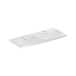 Keramag - Geberit iCon Light lavabo double, 120 cm x 48 cm, avec 2 trous