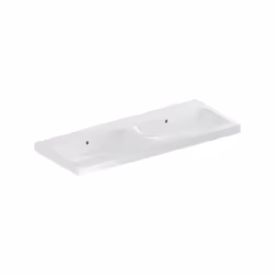 Geberit iCon Light 1x lavabo double largeur 120 cm x profondeur 15.5 cm Céramique sanitaire blanc rectangulaire sans trou pou ...