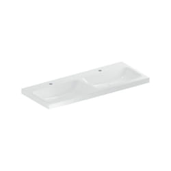 Keramag - Geberit iCon Light lavabo double, 120 cm x 48 cm, avec 2 trous