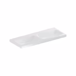 Geberit iCon Light 1x lavabo double largeur 120 cm x profondeur 15.5 cm Céramique sanitaire blanc rectangulaire sans trou pou ...