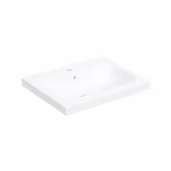 Geberit iCon Light 1x lavabo à poser largeur 60 cm x profondeur 16 cm Céramique sanitaire blanc rectangulaire avec trou pour  ...