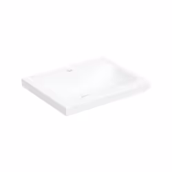 Geberit iCon Light 1x lavabo à poser largeur 60 cm x profondeur 16 cm Céramique sanitaire blanc rectangulaire avec trou pour  ...