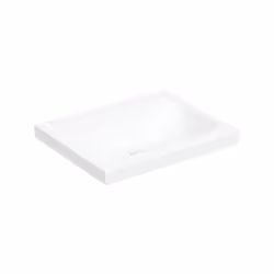 Geberit iCon Light 1x lavabo à poser largeur 60 cm x profondeur 16 cm Céramique sanitaire blanc rectangulaire sans trou pour  ...