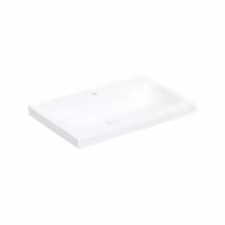 Geberit iCon Light 1x lavabo à poser largeur 75 cm x profondeur 16 cm Céramique sanitaire blanc rectangulaire avec trou pour  ...