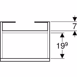 Geberit 501.902.00.1 Porte de placard Noyer