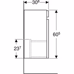 Geberit 501.902.00.1 Porte de placard Noyer - Vue supplémentaire 5