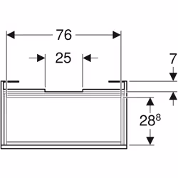 Geberit 501.910.JR.1 Porte de placard Noyer
