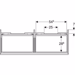 Geberit 501.912.JK.1 Porte de placard Gris