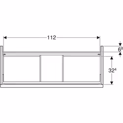 Geberit 502.306.JH.1 Porte de placard Gris, Bois