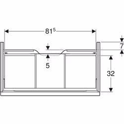Geberit 502.312.JH.1 Porte de placard Gris, Bois