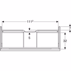 Geberit 502.313.JH.1 Porte de placard Gris, Bois