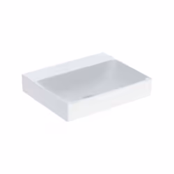 Geberit ONE 1x lavabo sans trop-plein Largeur 50 cm x hauteur 14 cm x profondeur 40 cm Peut être encastré Sortie verticale bl ...