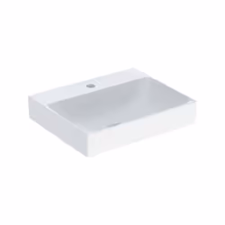 Geberit ONE 1x lavabo à poser sortie verticale 50 cm x 14 cm x 40 cm blanc avec KeraTect matériel de fixation inclus uniqueme ...