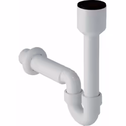 Siphon tube pour vidoir, avec rosace murale sortie horizontale pour le raccordement aux vidoirs pour urinoirs avec sortie par ...