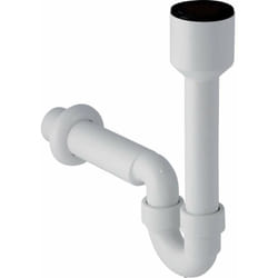 Accessoires - Siphon en tube pour déversoir mural, sortie horizontale, d 50 mm, blanc alpin 152.701.11.1 - Geberit
