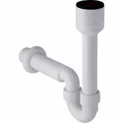 Siphon tube pour vidoir, avec rosace murale sortie horizontale pour le raccordement aux vidoirs pour urinoirs avec sortie par ...