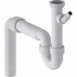 Siphon tube Geberit pour évier, avec raccord de flexible sortie verticale pour le raccordement d’éviers à un bac contrôle de  ...