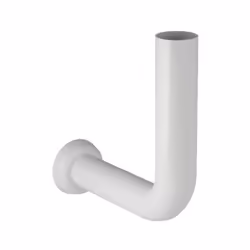Coude de chasse 90° haute position avec rosace 20x20cm blanc - GEBERIT - 118.008.11.1
