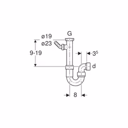 Présentation Pour le raccordement de lavabos avec un bassin Qualité contrôlée selon EN 274-3 Avec raccordement pour machine à ...