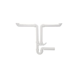 Accessoires - Siphon pour éviers double, avec embout cannelé équerre, sortie horizontale, d 40 mm 152.886.11.1 - Geberit