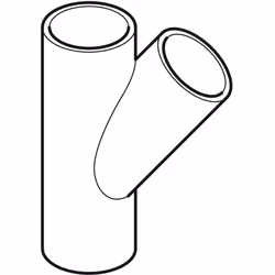 Geberit 367.135.16.1 raccord de tuyau de ventilation, d'écoulement et de purge