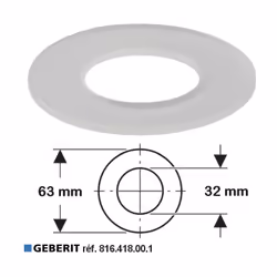 Description générale Joint de cloche de la marque Geberit, conçu pour assurer une étanchéité optimale dans les mécanismes de ...
