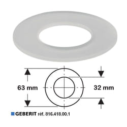 Joint de cloche pour wc Geberit 63 x 32 mm Geberit réf.816.418.00.1