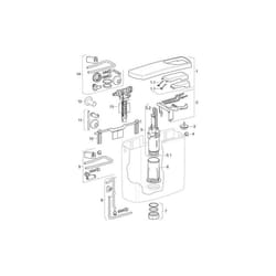 Couvercle de reservoir blanc avec touche 2 quantités pour ap 140