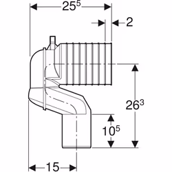 Geberit 131.081.11.1 raccord des tuyaux d'eau Connecteur de tuyau 1 pièce(s)