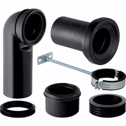 Kit de raccordement pour WC à poser Pour raccorder des WC suspendus à l’évacuation dans le sol Pour raccorder des WC à poser  ...