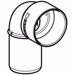Geberit 390.083.14.1 raccord de tuyau de ventilation, d'écoulement et de purge
