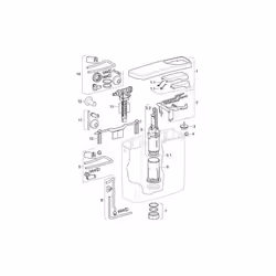 Description générale Kit de montage pour AP 140 réservoir chasse d'eau, conçu pour une installation facile et pratique. Compa ...