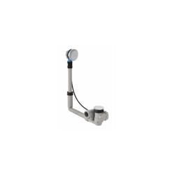 Vidage baignoire rotatif pour bonde Ø52 longueur 23cm avec kit de finition chromé