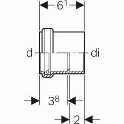 Geberit 154.298.00.1 raccord des tuyaux d'eau Connecteur de tuyau 1 pièce(s)