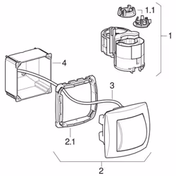 Télécommande, homologuée pour les toilettes handicapées. Pour obtenir le produit complet comme sur la photo et prêt à être in ...