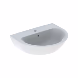 Geberit Renova lavabo 1 trou de robinetterie au centre avec trop-plein visible conception intérieure du bassin optimisée pour ...