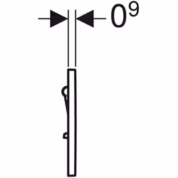Geberit 116.011.21.5 pièce de remplacement de chasse d'eau Plaque de rinçage Chrome - Vue supplémentaire 4
