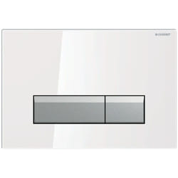 Sigma 40 Plaque de recouvrement rinçage à 2 boutons, blanc (115.600.SI.1) - Geberit