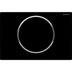 Geberit 115.758.KM.5 pièce de remplacement de chasse d’eau Plaque de rinçage Noir, Chrome