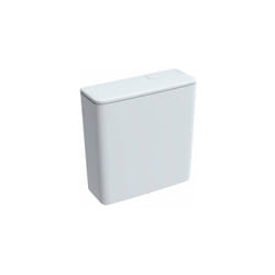 Geberit - Réservoir apparent AP128 Blanc Alpin à rinçage interrompable avec alimentation latérale