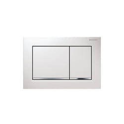 Geberit - Omega30 - Plaque de déclenchement OMEGA30, blanc/chrome brillant 115.080.KJ.1