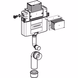Présentation Pression dynamique 0.1-10 bar - Température maximale de l'eau 25 °C Volume de chasse, réglage d'usine 6 et 3 l - ...