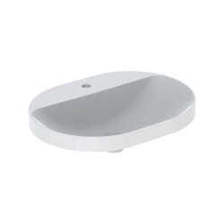 Geberit - VariForm lavabo à encastrer elliptique, 600x450mm, avec