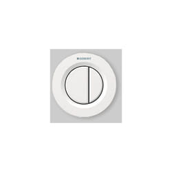 Commande pneumatique à double bouton. Version encastrable en chrome poli