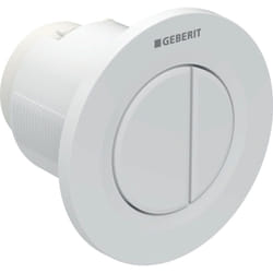 Geberit - Commande pneumatique à double bouton, version intégrée blanche