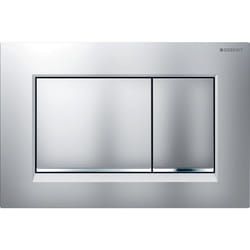 Geberit 115.883.JQ.1 pièce de remplacement de chasse d’eau Plaque de rinçage Rouge, Chrome