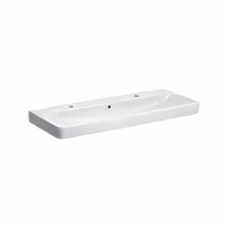 Geberit Smyle lavabo 120x48cm avec deux trous pour robinet, avec trop-plein encastrable Peut être combiné avec le meuble sous ...