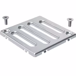Grille inox pour le vidage par le sol pour les évacuations de douche Geberit, avec cadre de grille de 80 x 80 mm Matériau : i ...